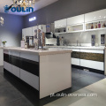 Modern Kitchen personalizado Matte Home Assembly Armário de cozinha